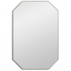 Восьмиугольное зеркало в ванную 60 см в серебряной раме Stilig M Silver (Стилиг) Smal 65*97 см 