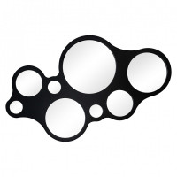 Зеркало декоративное в чёрной раме Round Eyes Black